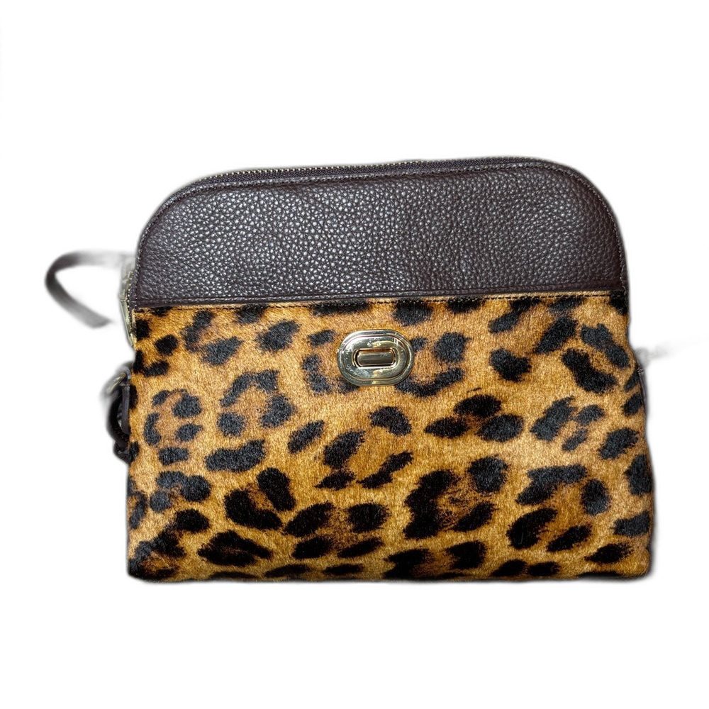 Talbots Calf Hair Crossbody Leopard Bag